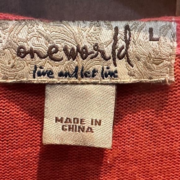 One World Zip Front Hoodie. - Picture 5 of 7